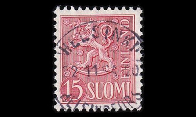 431 o Leijona 15 mk loisto Helsinki 2.11.54 (1954)
