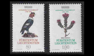 Liechtenstein 1079-80 ** Europa suuret löydöt (1994)