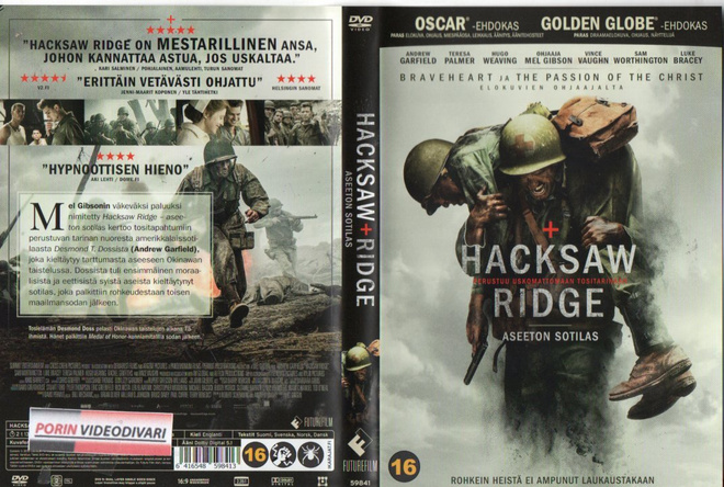 Hacksaw Ridge	(46 397)	k	-FI-	DVD	suomik.			2016