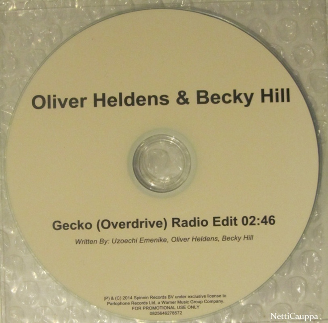 Oliver Heldens & Becky Hill • Gecko (Overdrive) CDr-Single