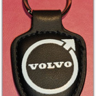 Pieni nahkainen musta Volvo avaimenperä #31509 - pikkukuva 1