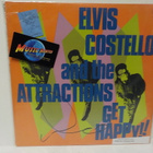 ELVIS COSTELLO &... - GET HAPPY EX+/EX+ LP - NIMIKIRJOITUS!! - pikkukuva 1
