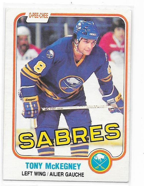 1981-82 OPC #22 Tony McKegney Buffalo Sabres