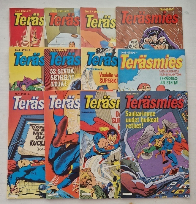 Teräsmies – vuosikerta 1981 (12 nroa) - uudenveroinen kunto