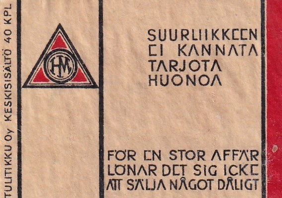 HM Suurliikkeen ei kanata tarjota huonoa       b553