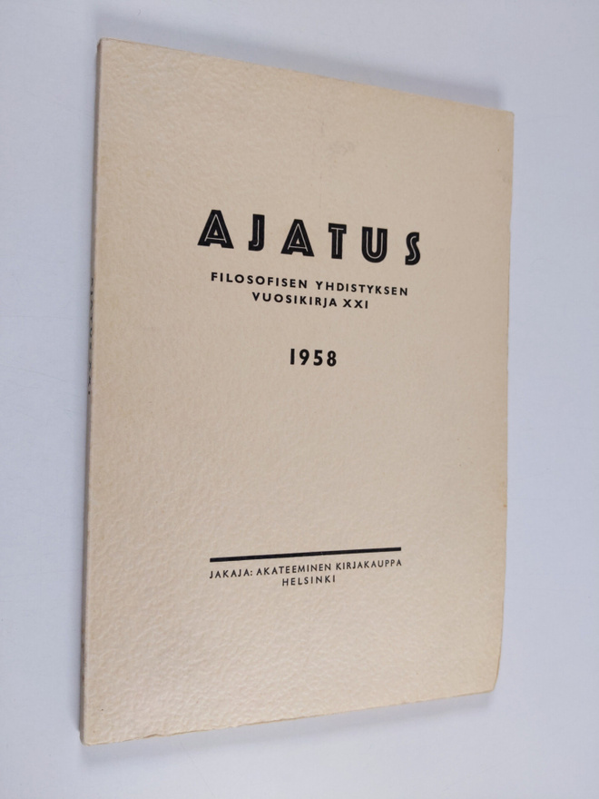 Ajatus 21 : Filosofisen yhdistyksen vuosikirja 1958