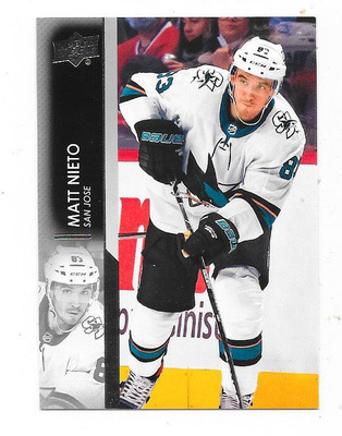 2021-22 Upper Deck #397 Matt Nieto , San Jose Sharks