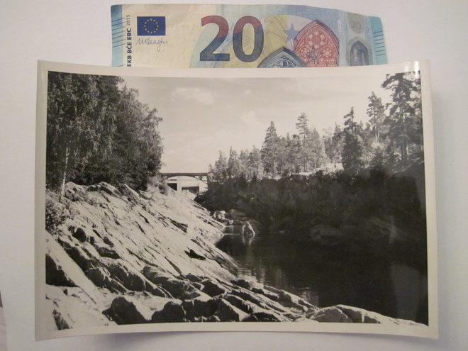 Postikortin Alkup. Valokuva Imatra 1950-l