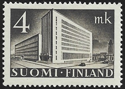 1932 M30 Postit mustanruskea 4 mk ** LaPe 221 LP Lm2