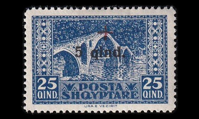 Albania 98 * Punainen Risti 25 + 5 Q (1924)