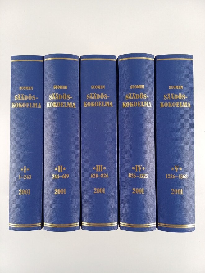 Suomen säädöskokoelma vuodelta 2001, 1-5