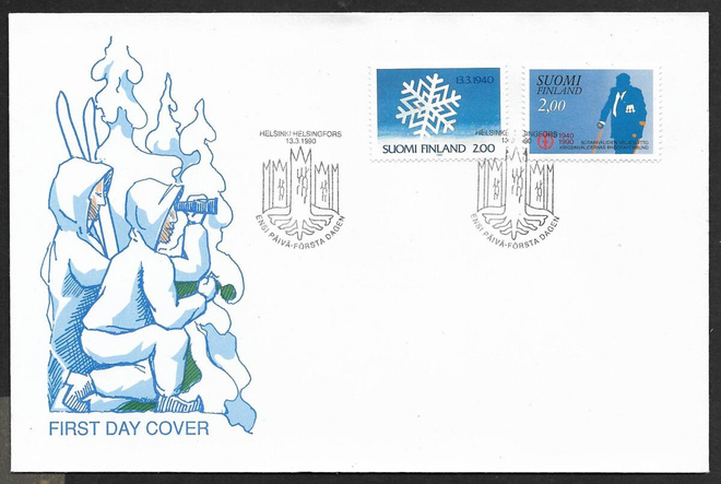 Sotainvalidi../ Talvisodan.. 50v FDC (LAPE 1101-1102)