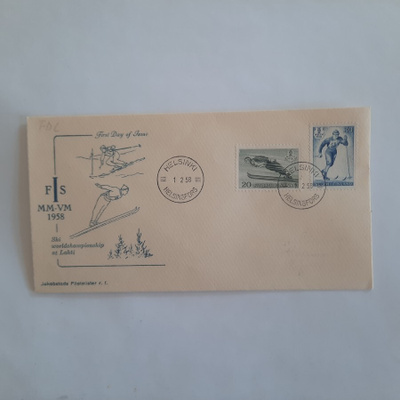 FDC 1958 FIS MM Lahti teemakuorella
