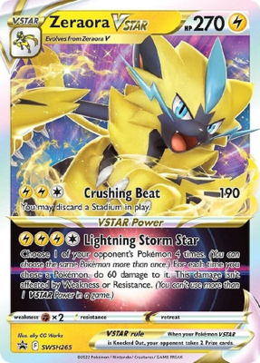Zeraora VSTAR SWSH 265 - Black Star Promo - NM/M