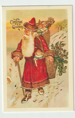 Merrimack Publ. : Christmas Greetings - Joulupukki lahjoinee
