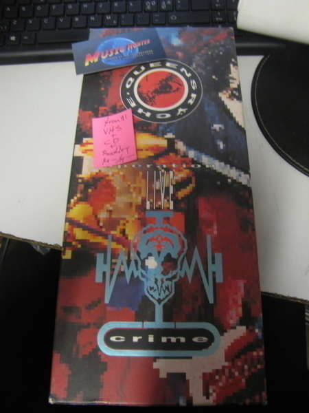 QUEENSRYCHE - OPERATION LIVECRIME VHS+CD '91 PAINOS M-/M-