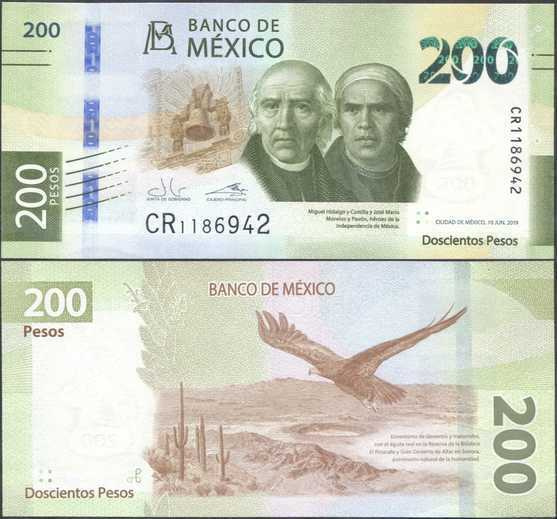 Meksiko Mexico 200 Pesos 2019 (P-135) UNC