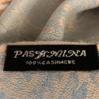 Vaaleansininen/ vaaleanbeige pashmina cashmere hartiahuivi - pikkukuva 5