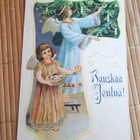 Wanha,Carte Postale enkelit koristelevat , nyrkkiposti - pikkukuva 1