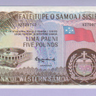 Länsi Samoa Western Samoa 5 Pounds v.2020 UNC P-15CS - pikkukuva 1