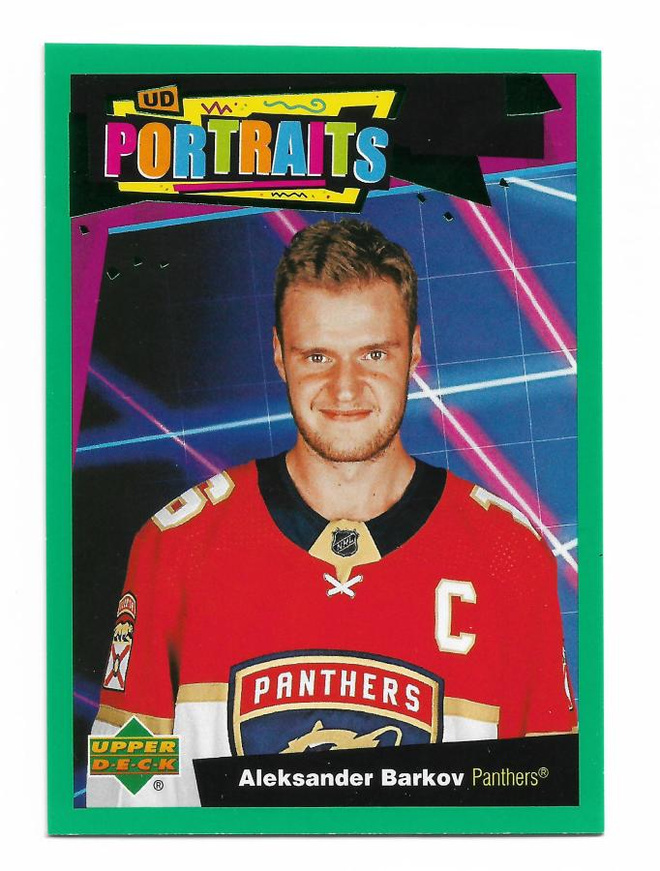 2020-21 Upper Deck UD Portraits Green #P37 Aleksander Barkov