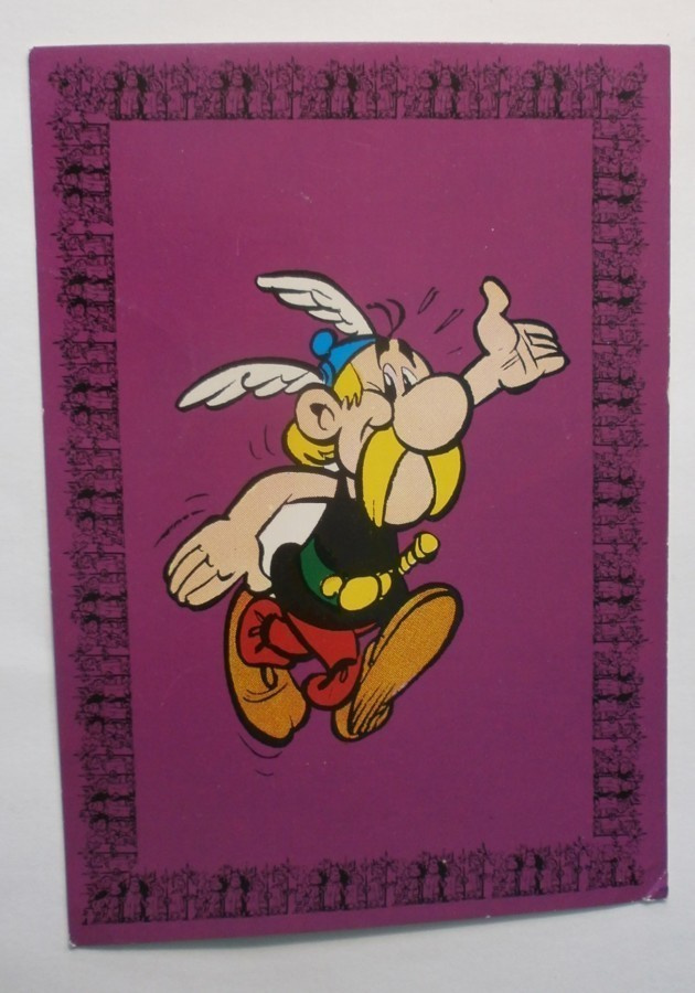 Asterix tervehtii, vanhempi piirrospk, kulk. Länsi-Saksaan