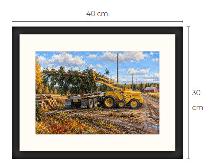 Uusi BM Volvo metsäkone traktori art print 30 cm x 40 cm