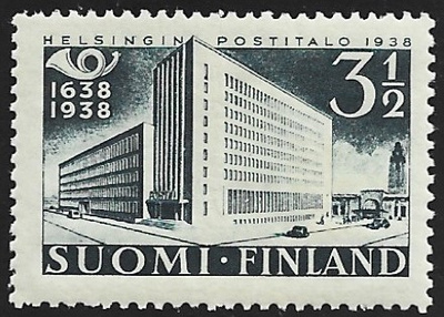 1938 Postin 300-vuotisjuhla 3 ½ mk ** LaPe 216