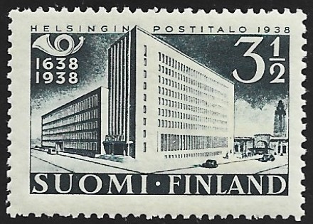 1938 Postin 300-vuotisjuhla 3 ½ mk ** LaPe 216