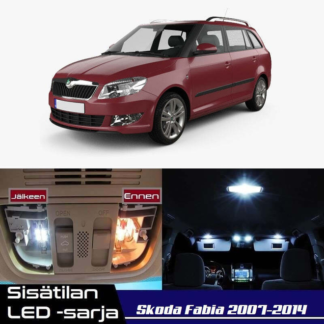 Skoda Fabia (5J) Sisätilan LED-sarja 9-osainen