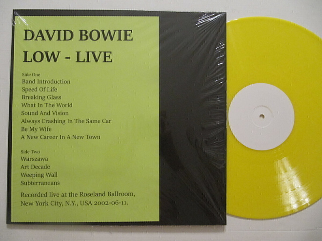 David Bowie Low -Live LP Väri vinyyli