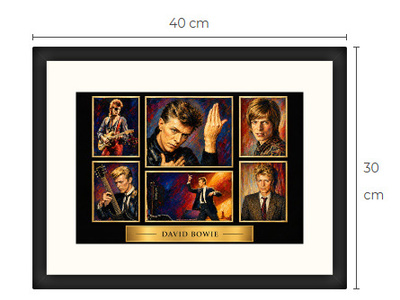 Uusi David Bowie art print kehystetty 30 cm x 40 cm