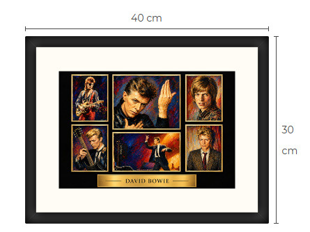 Uusi David Bowie art print kehystetty 30 cm x 40 cm