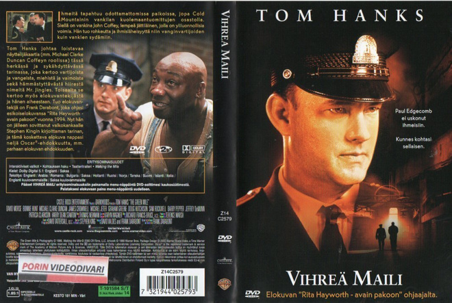 Vihreä Maili	(5 600)	K	-FI-	DVD	suomik.		tom hanks	1999	181m