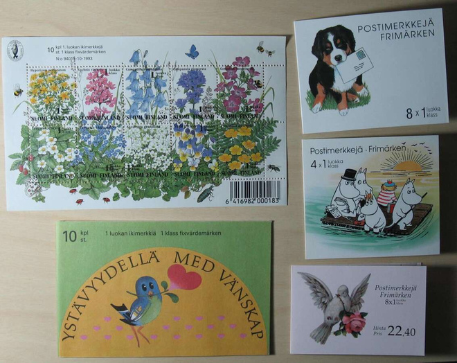 Ikimerkkejä 40kpl, Kukkia, ystävyydellä, koiria, muumeja
