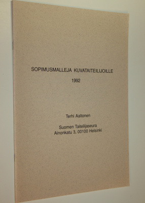 Terhi Aaltonen : Sopimusmalleja kuvataiteilijoille 1992