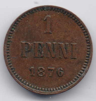 1876 1 peni kl6