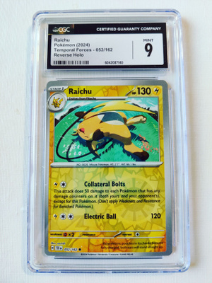 Raichu Temporal Forces 052/162 CGC 9