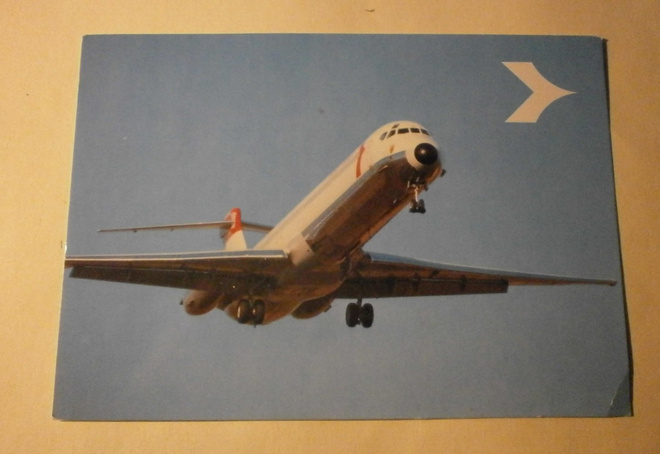 Austrian Airlines, Douglas DC-9, väripk, p. 1984  Suomeen