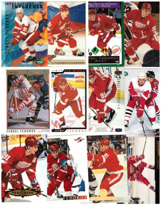 12 x SERGEI FEDOROV Detroit Red Wings