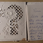 Pitsi- ja reikäkoristelukortti, kohopaino, taittopk, k. 1975 - pikkukuva 2