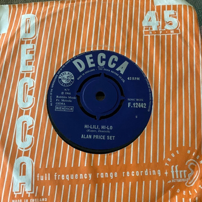 ALAN PRICE SET: Hi-lili, hi-lo * Take Me Home *UK 1966
