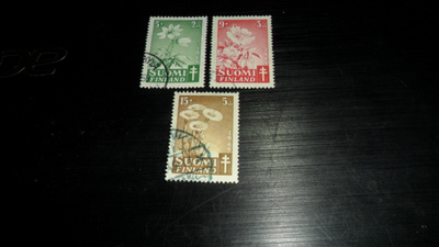 LAPE 365-367  TUBERKULOOSI 1949 LEIMATTUNA KOKO SARJA