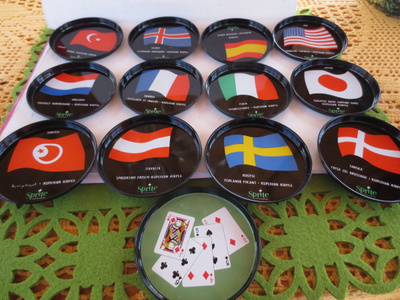 13 Kpl Juoma  alustoja, eri maita - kortit