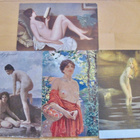4 VANHAA Postikorttia Nude Alaston Nainen 1900-l - pikkukuva 1
