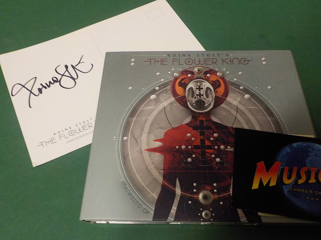 ROINE STOLT'S THE FLOWER KING CD + NIMMARI POSTIKORTTI