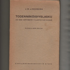 Lindeberg: Todennäköisyyslasku ja sen käytäntö, Otava 1927 - pikkukuva 1