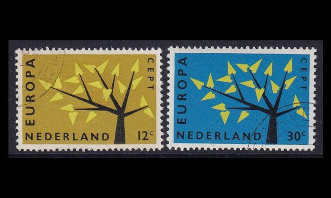 Alankomaat 782-3 o Europa (1962)