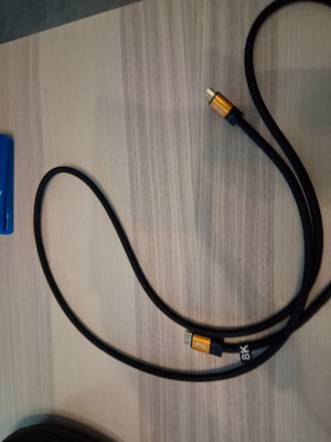 IBRA HDMI 2.1 LAADUKAS KAAPELI 2 M ORANSSI KULLATUT