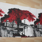 Vallilan valmisverho 250 x 59cm Aurajoki erikoisväri - pikkukuva 1
